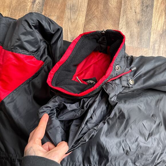 Vintage Marlboro Unlimited Gear Snow Jacket Mens XL Black Hooded Waterproof 6307 - Picture 9 of 14